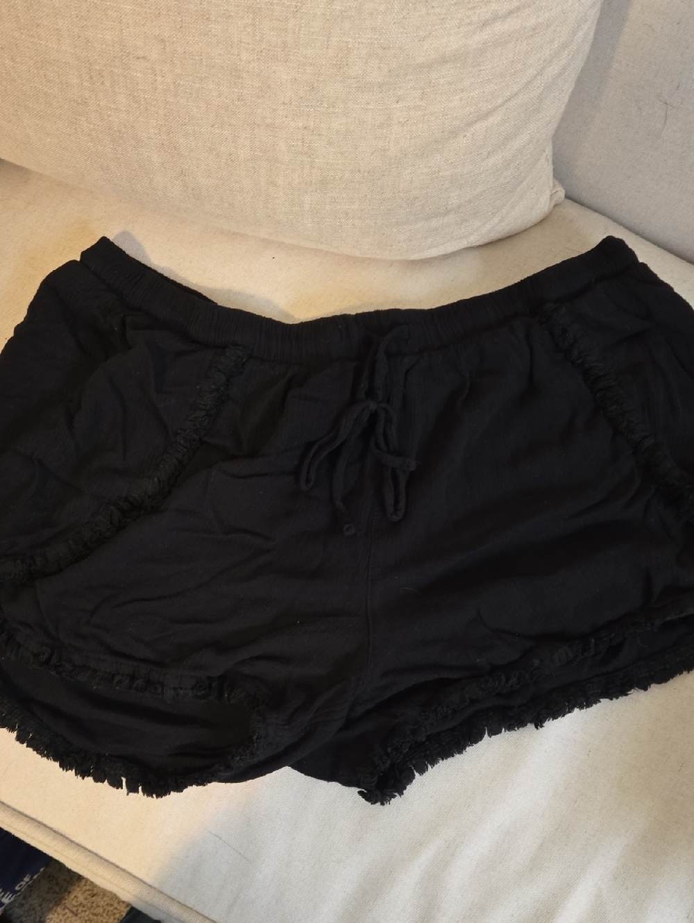 Black summer shorts